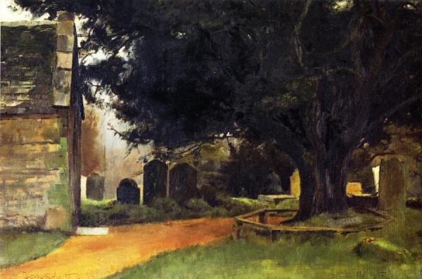 Churchyard At Shillingstone by Tom Roberts