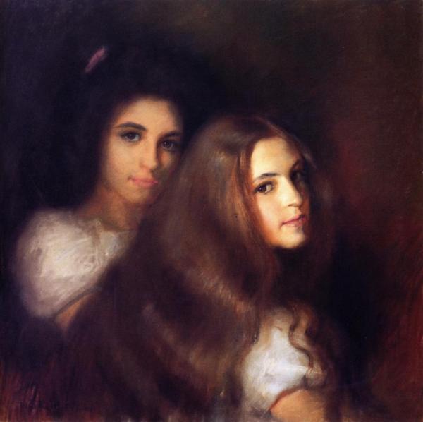 Elizabeh And Carmen Pinschof by Tom Roberts