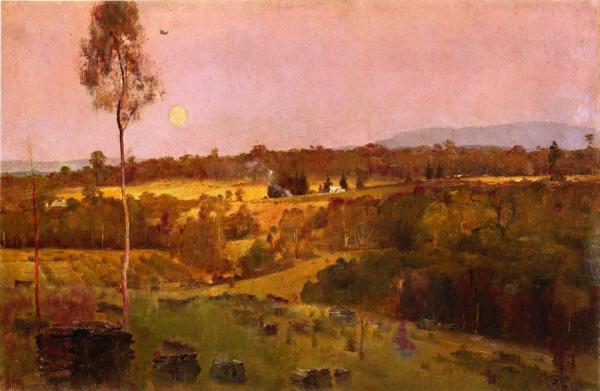 Tom Roberts Evening, When The Quiet East Flushes Faintly At The Sun's Lasts Look