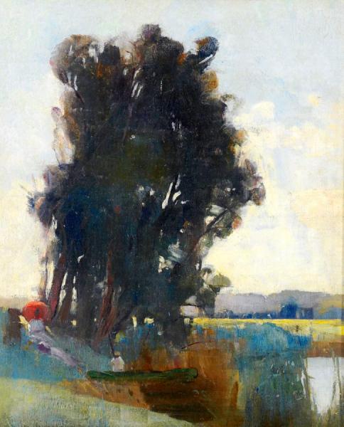 On The Banks Of The River At Heidelberg by Tom Roberts