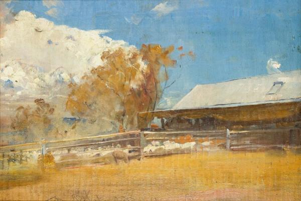 Shearing Shed, Newstead by Tom Roberts
