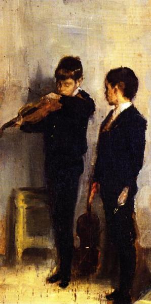 The Violin Lesson by Tom Roberts