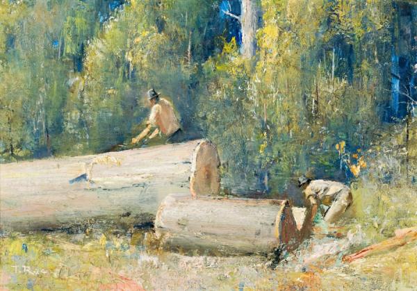The Wood Splitters by Tom Roberts
