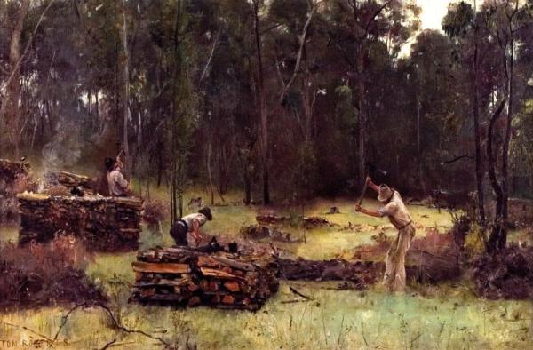 Wood Splitters by Tom Roberts Oil Painting Reproductions