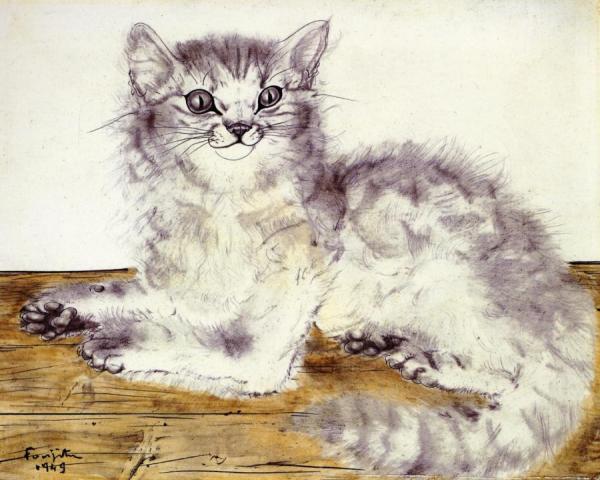 Cat by Tsuguharu Foujita