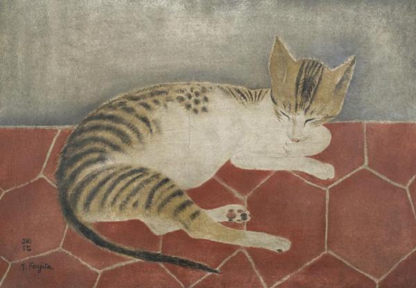 Chat Couche (1918) by Tsuguharu Foujita