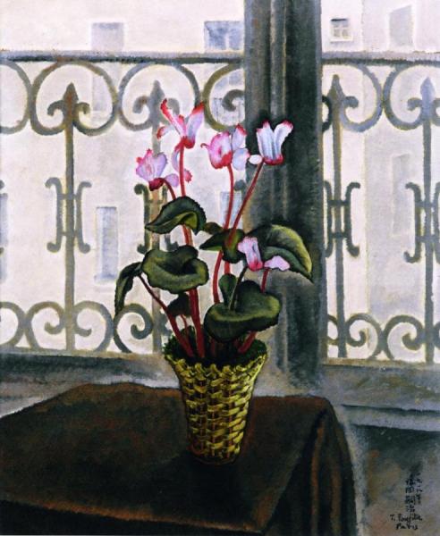 Cyclamens by Tsuguharu Foujita