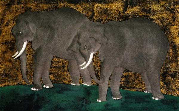 Elephants by Tsuguharu Foujita