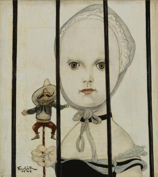Girl With A Mexican Doll by Tsuguharu Foujita