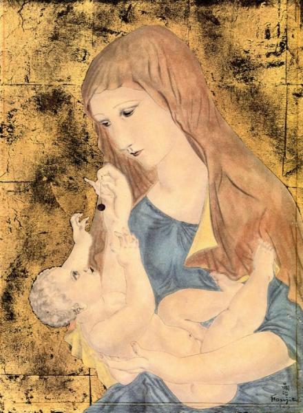 Madonna And Child by Tsuguharu Foujita