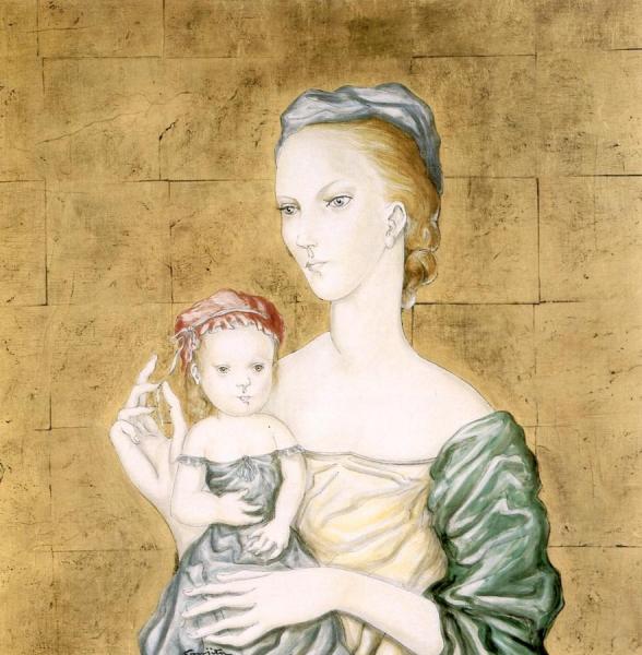 Mother And Child by Tsuguharu Foujita