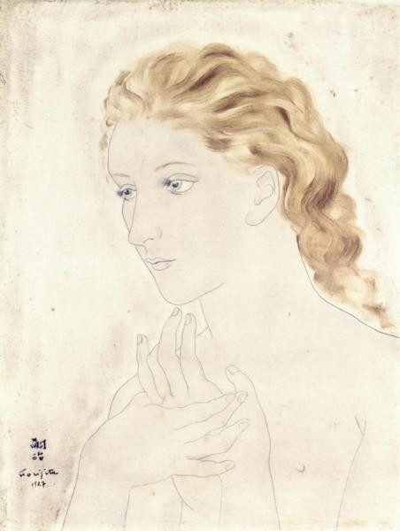 Portrait Of A Woman by Tsuguharu Foujita