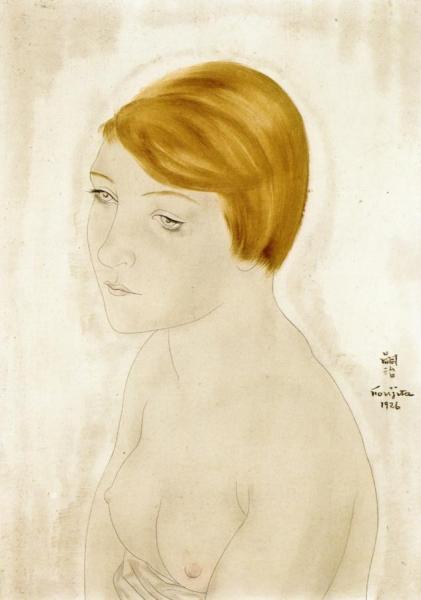 Portrait Of Youki by Tsuguharu Foujita