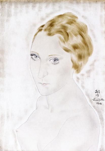 Portrait Of Youki by Tsuguharu Foujita Oil Painting Reproductions