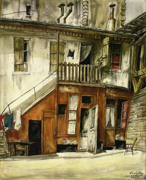 Rue D'arsonval, Paris by Tsuguharu Foujita Oil Painting Reproductions