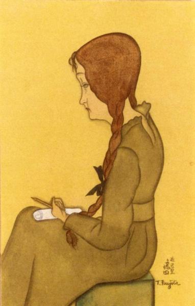 Seated Woman by Tsuguharu Foujita