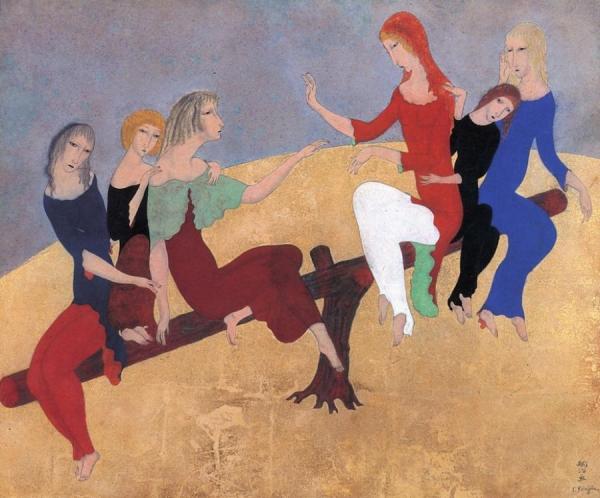 See Saw by Tsuguharu Foujita