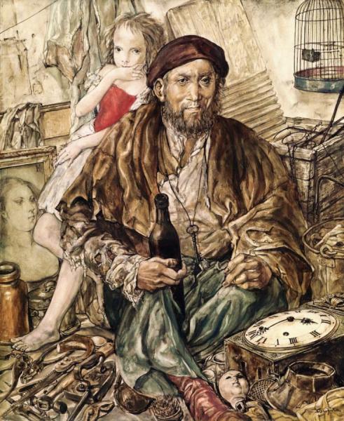 The Flea Market by Tsuguharu Foujita