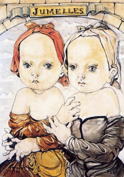 Twins by Tsuguharu Foujita