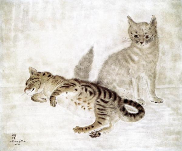 Tsuguharu Foujita Two Cats