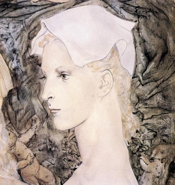 Woman's Head by Tsuguharu Foujita