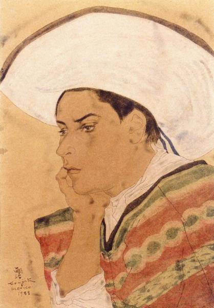 Young Mexican by Tsuguharu Foujita Oil Painting Reproductions