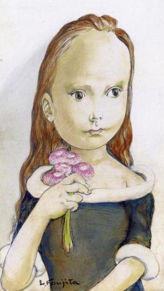 Young Woman by Tsuguharu Foujita
