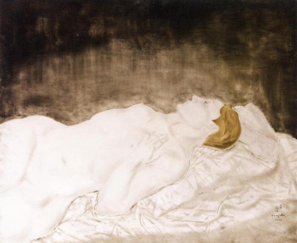 Young Woman Sleeping by Tsuguharu Foujita