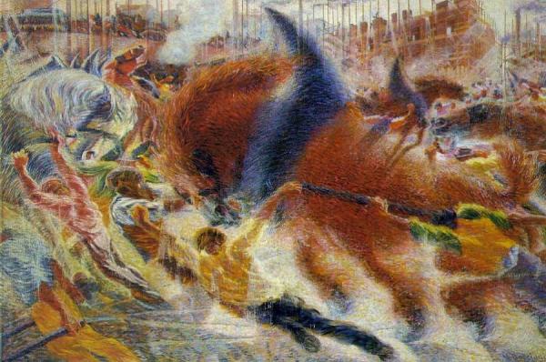The City Rises by Umberto Boccioni Oil Painting Reproductions