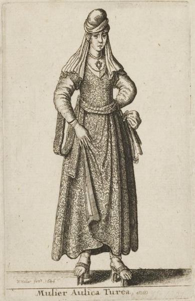 A Woman At The Turkish Court (mulier Aulica Turca) by Václav Hollar Oil Painting Reproductions
