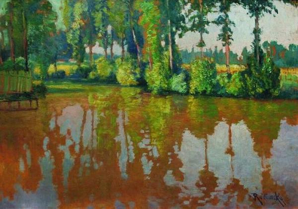 Arm Of The River - Reflections by Václav Radimský Oil Painting Reproductions