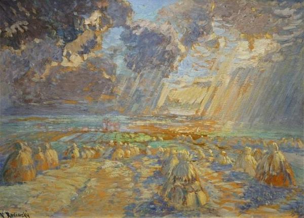 Haystacks In Giverny by Václav Radimský Oil Painting Reproductions