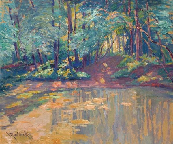 Landscape With A Pond by Václav Radimský