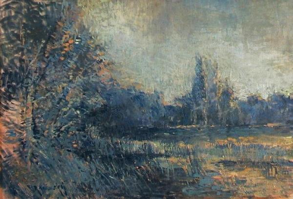Pond Near A Forest by Václav Radimský Oil Painting Reproductions
