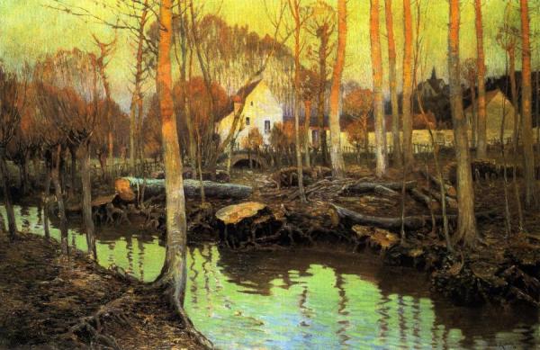 The Old Mill In Giverny by Václav Radimský