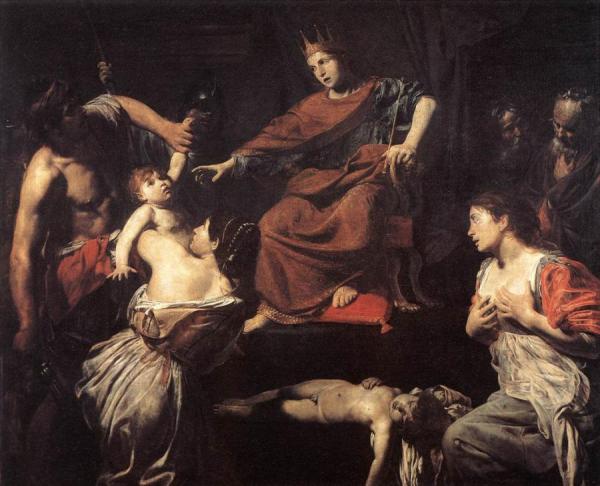 The Judgement Of Solomon by Valentin De Boulogne