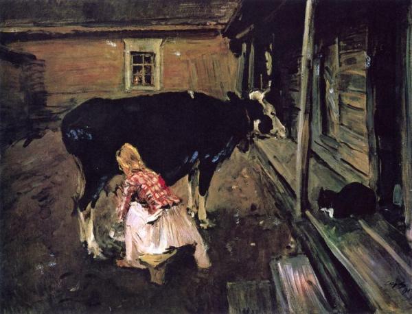 A Finnish Yard by Valentin Serov