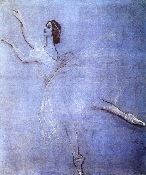 Anna Pavlova In The Ballet Sylphyde by Valentin Serov Oil Painting Reproductions