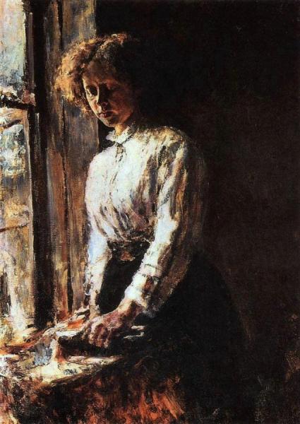 Olga Trubnikova By The Window by Valentin Serov