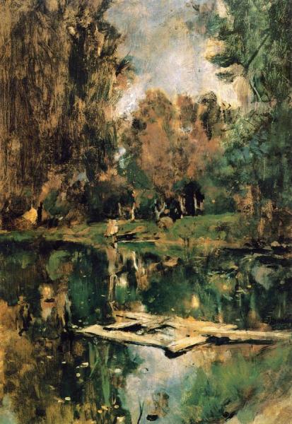 Pond In Abramtsevo (study) by Valentin Serov