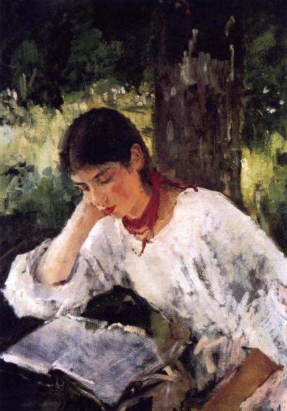 Portrait Of Adelaida Simonovich by Valentin Serov