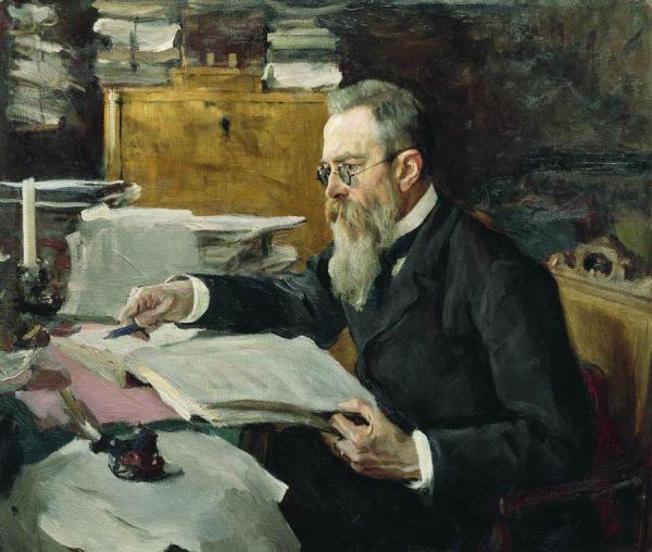 Portrait Of Composer Nikolai Rimsky-korsakov by Valentin Serov