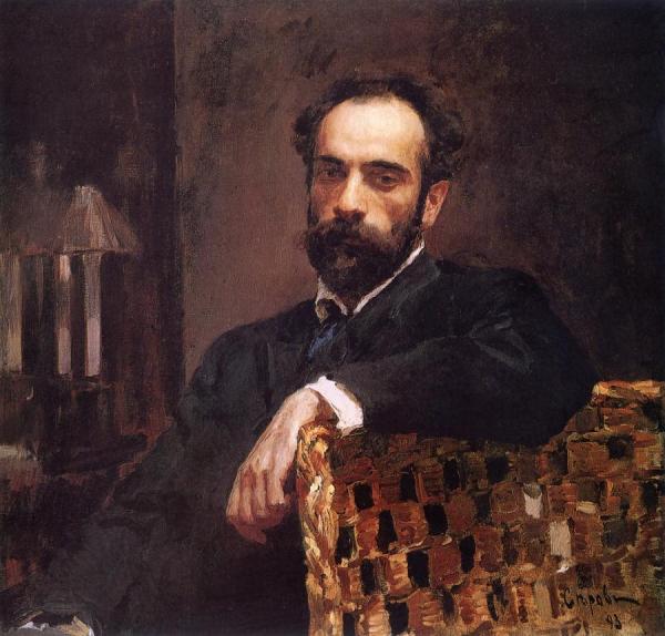 Portrait Of Isaac Ilyich Levitan by Valentin Serov