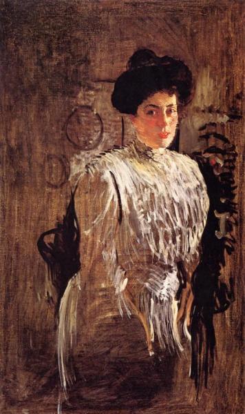 Portrait Of Margarita Morozova by Valentin Serov