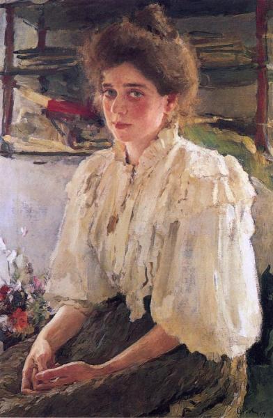 Portrait Of Maria Lvova by Valentin Serov Oil Painting Reproductions