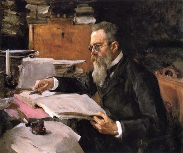 Portrait Of Nikokai Andreyevich Rimsky-korsakov by Valentin Serov