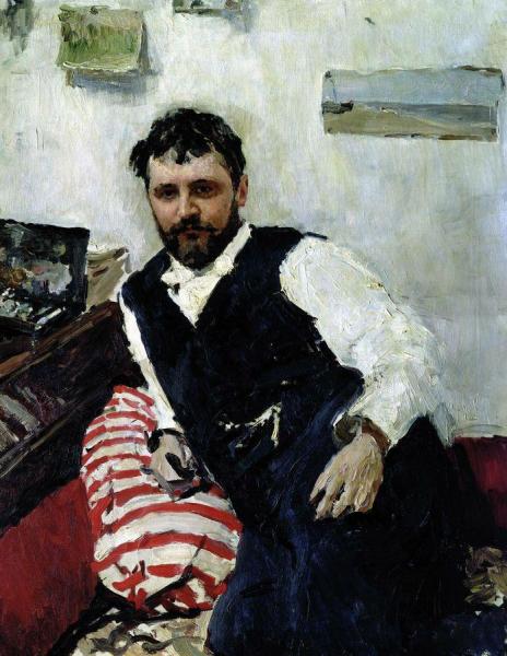 Portrait Of Painter Konstantin Korovin by Valentin Serov
