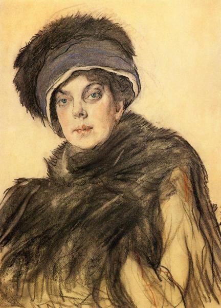 Portrait Of Princess Olga Konstantinovna Orlova by Valentin Serov Oil Painting Reproductions