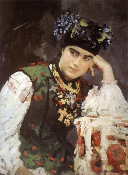 Portrait Of S. M. Dragomirova by Valentin Serov