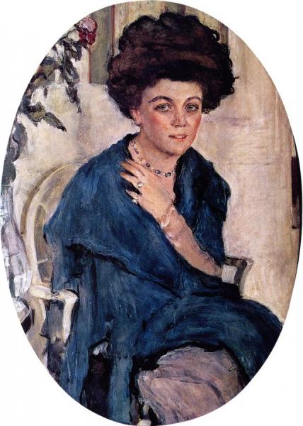 Portrait Of Yelena Oliv by Valentin Serov